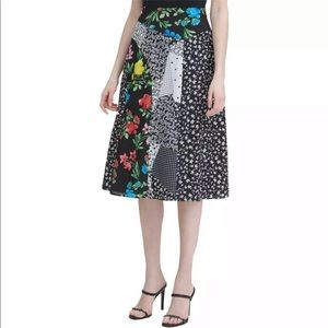 NWT Calvin Klein skirt size 12 printed patchwork